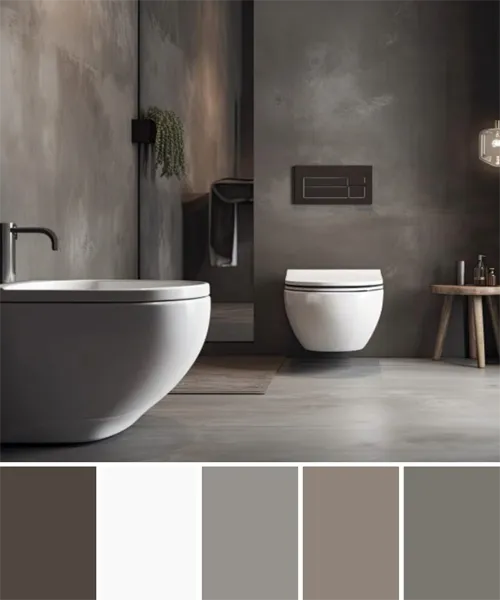 Paleta de colores minimalista para baños